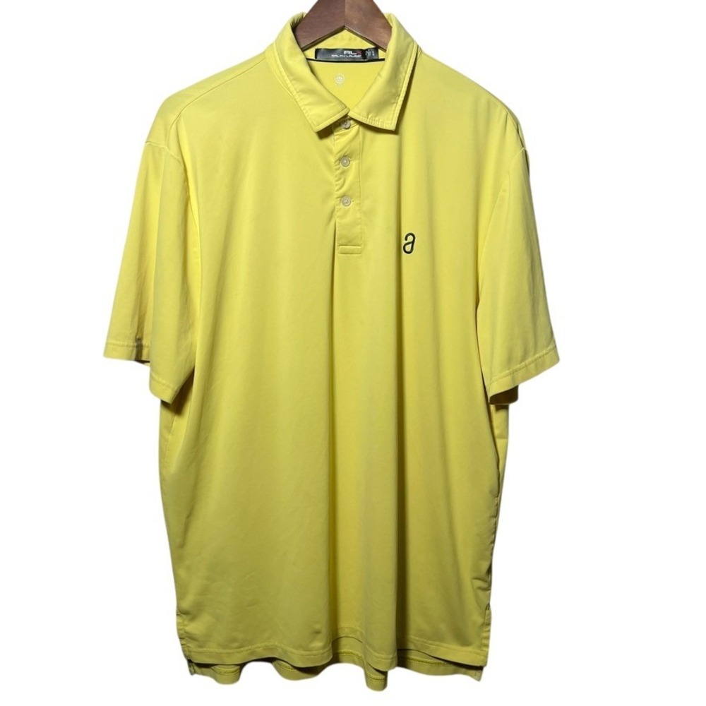 RLX Ralph Lauren Albany Yellow Performance Polo Shirt Men's‎ L Wicking Golf